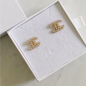 Gold Vintage Button Repurposed Earrings